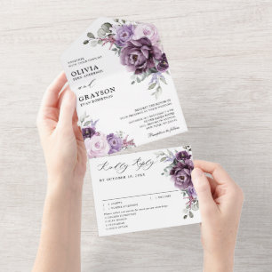 Skuggor av Dusty Lila Blooms Moody Blommigten Bröl