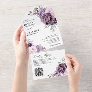 Skuggor av Dusty Lila Blooms Moody Blommigten Bröl