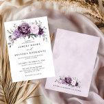 Skuggor av Dusty Lila Blooms Moody Blommigten Bröl Inbjudningar<br><div class="desc">Eleganten och den moderna blommigtens inbjudan till midsommarbröllop innehåller en bukett av rosor-peonier med vattenfärg i nyanser av lila plum, dammig ro, dammig rosa, mauve, sage med lush grönt botaniska löv och eukalyptus. Hitta fler matchande utformningar och variationer från min "blissweddingpaperie"-butik. Och kontakta mig gärna för ytterligare anpassning eller matchning...</div>