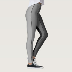 Skuggor av Grått Rand Mönster Elegant Leggings