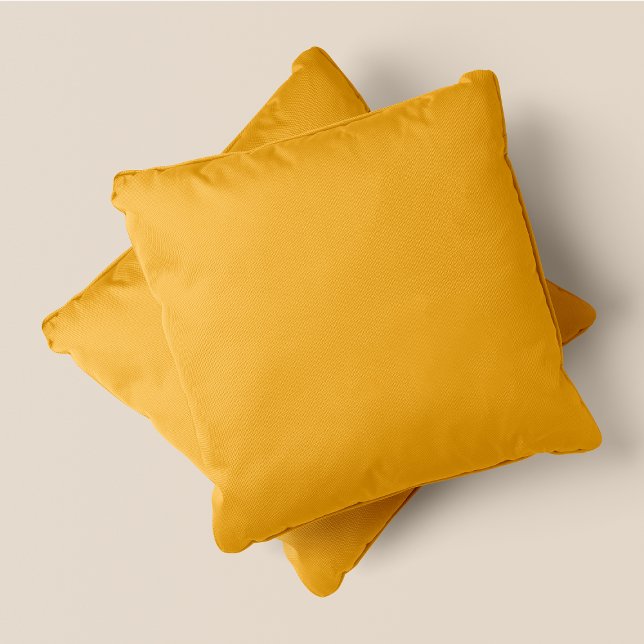 Skuggor av Gult - torkad senap - #EAB642 - Kudde (Shades Of Yellow - Dried Mustard - #EAB642 - Throw Pillow)