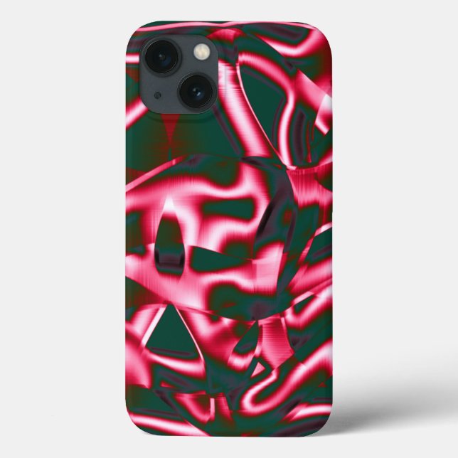 Skuggor av röd rosa på abstrakt band upp mörk cyan (Baksida)