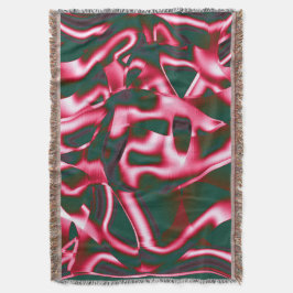 Skuggor av röd rosa på abstrakt band upp mörk cyan filt