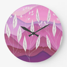 Skuggor av Rosa Nature Wall Clock