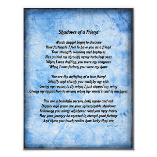 Skuggor för en Friend Photo Print Fototryck