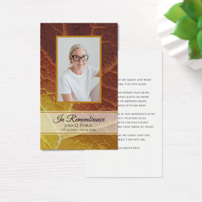 Skuggor för minnesanteckningsbok för hösten visitkort (Skivbord)