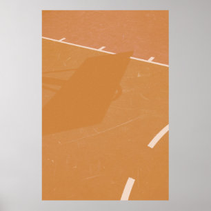 Skuggor från Basketball ring på rad Poster