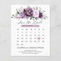 Skuggor i Dusty Lila Calendar Spara datum