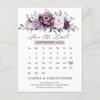 Skuggor i Dusty Lila Calendar Spara datum