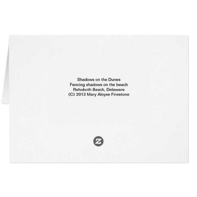 Skuggor på Dunes Hälsningskort (Baksidan Horizontal)