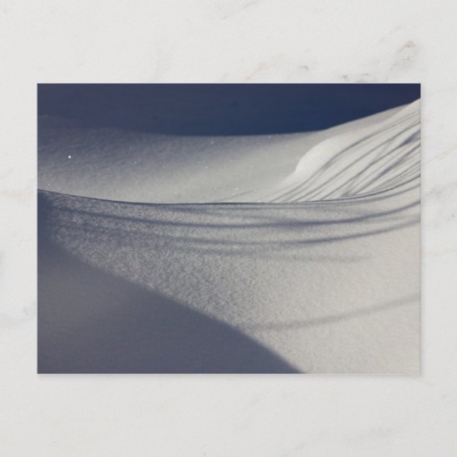 Skuggor på oberört snö C0098-vykort Vykort (Framsida)