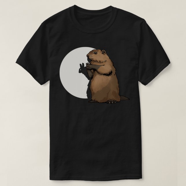 Skuggpuppet Funny Gift på Groundhog Day T Shirt (Design framsida)
