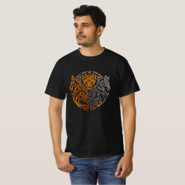 Skuggsjunkande Lejon Häst Varg Vapen T Shirt
