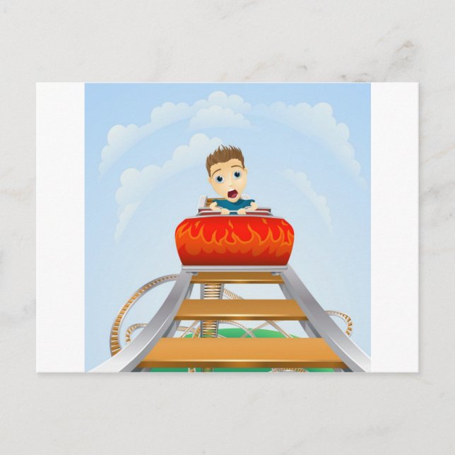 Skuggskjutning på rollercoaster vykort (Framsida)