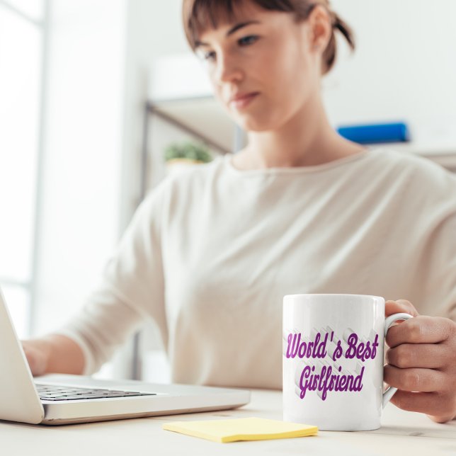 Skuggskript för lila av flickvän kaffemugg (Skapare uppladdad)