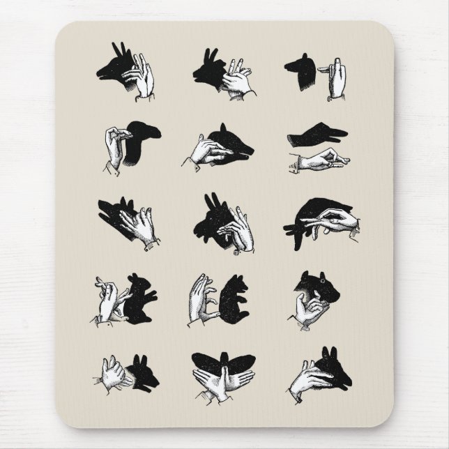 Skuggspel för vintagens handkontroll musmatta (Framsidan)