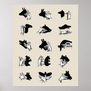 Skuggspel för vintagens handkontroll poster