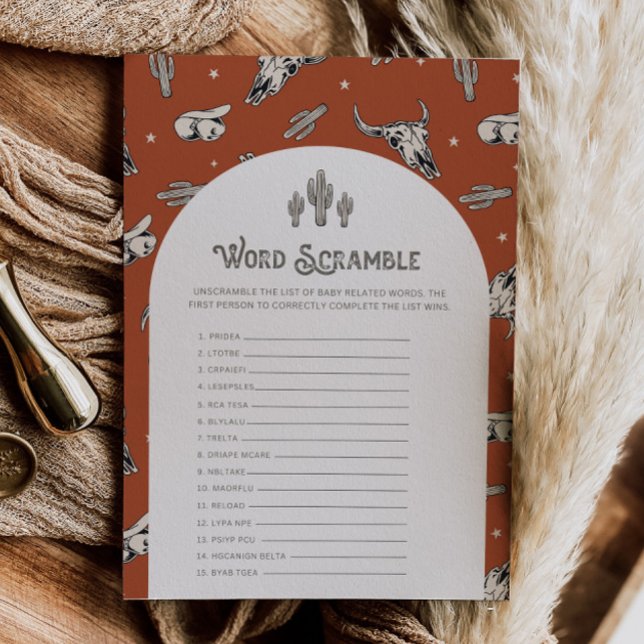 Skuggspel i Vilda western Ord (Skapare uppladdad)