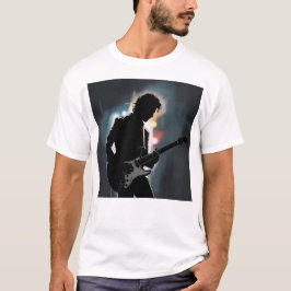 Skuggspelare - Mysterious Electric Guitar Silhoue T Shirt