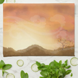 Skuggtorn för höstfälle för Thanksgiving Kökshandduk