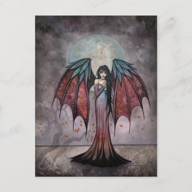 Skuggträd Gothic Fantasy Sago Vampyr Konst Vykort (Framsida)
