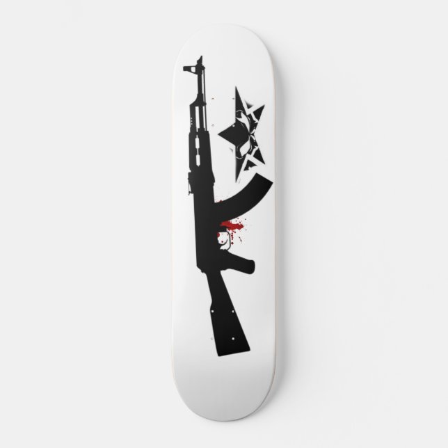 Skuil.lys AK-47 Deck Skateboard Bräda 20 Cm (Framsida)