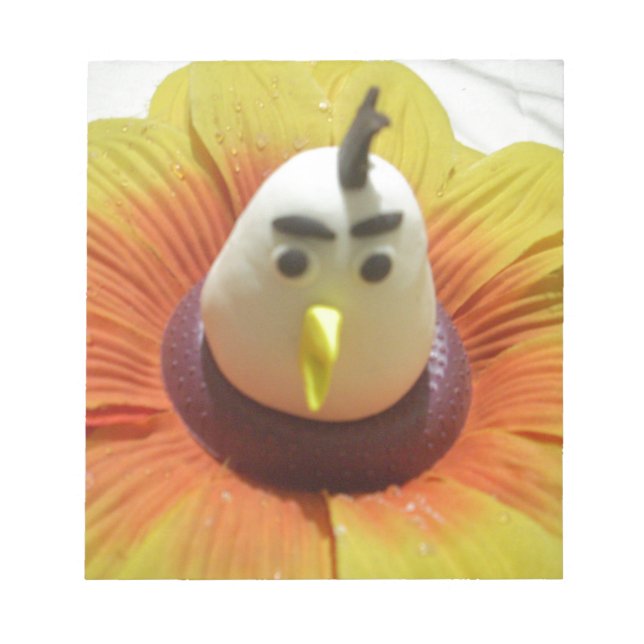 Skuldad fågel i solroskonst anteckningsblock (Framsida)