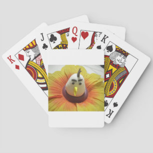 Skuldad fågel i solroskonst casinokort