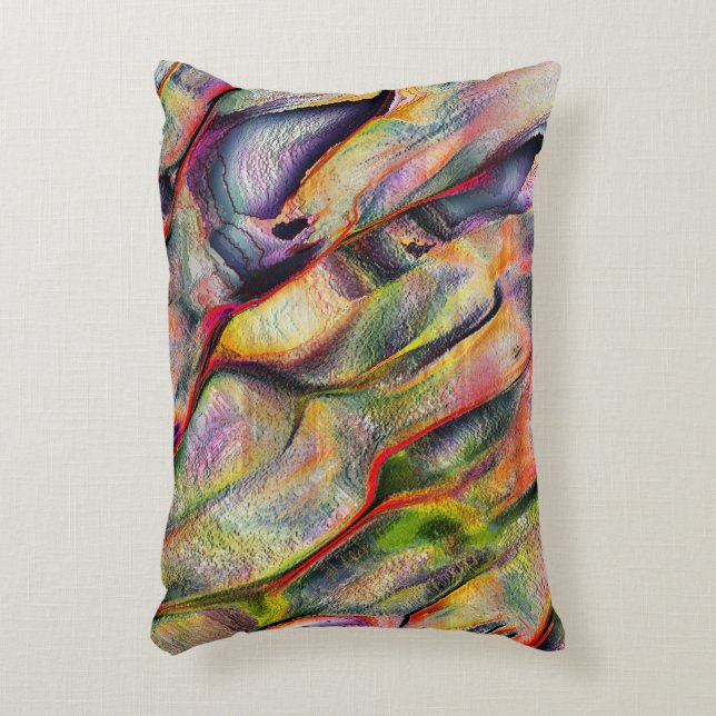 Skuldad med ojämnhet och virtuell vattenfärg prydnadskudde (Framsidan(Vertikal))