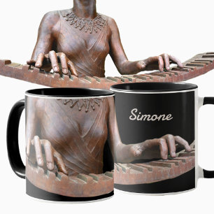 Skuldad Piano Tangentbord Pianist Händer Musical Mugg