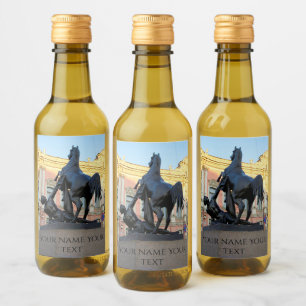 Skuldar bron i Anichkov i Sankt Petersburg Vinetikett