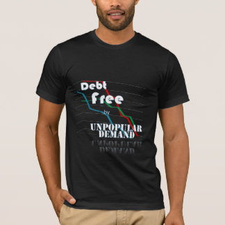 Skulden frigör vid den impopulära begäran, svart tee shirt