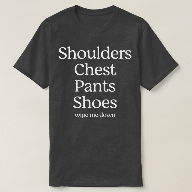 Skulder Chest Byxor Shoes T Shirt (Design framsida)