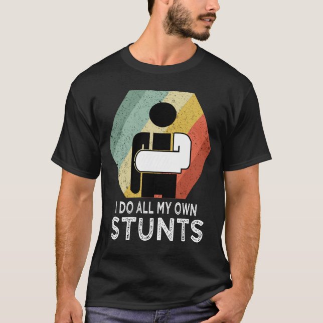Skulder Strimling brutet ben Skaffa Bruten Arm T Shirt (Framsida)