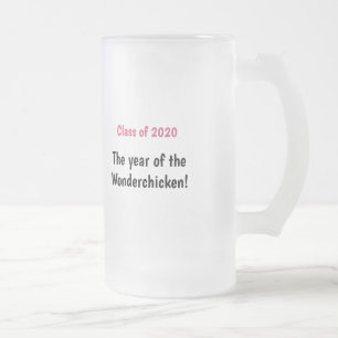 Skulder till 2020 års klass frostat ölglas