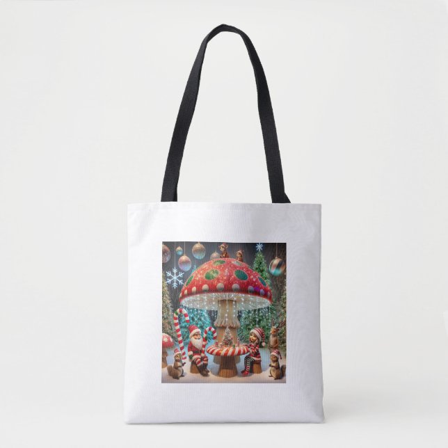 Skulder Tote Bag: julsvampdesign Tygkasse (Framsida)
