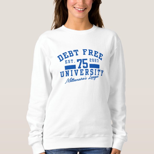 'Skuldfri Universitet' Miljonärsligan T Shirt (Framsida)
