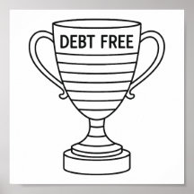 Skuldfrihetstrofi Kopp Tracker Black & White