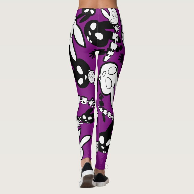 SKULETONS B&W BUNNY LEGGINGS (Baksida)