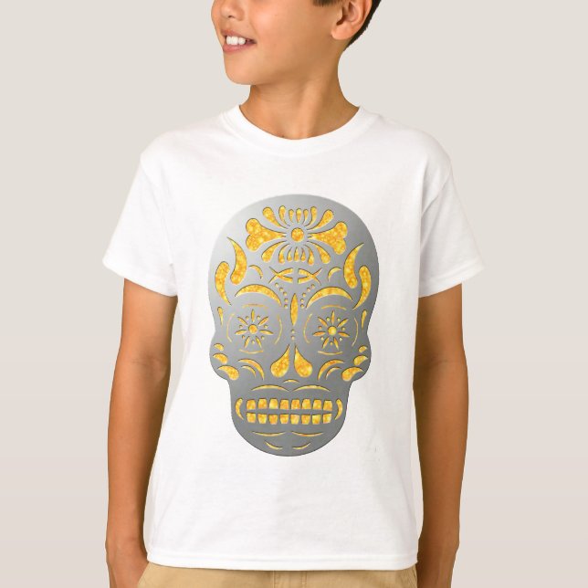 Skull1MetalFire Tee Shirt (Framsida)