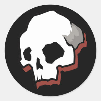 Skull 17 runt klistermärke