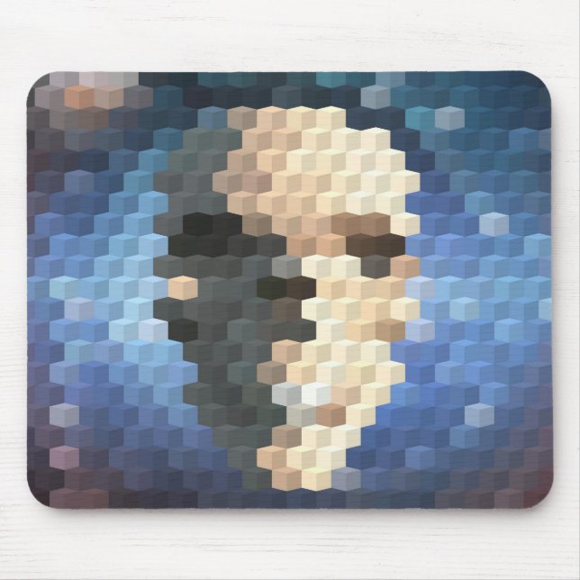 Skull abstrakt mönster musmatta (Framsidan)