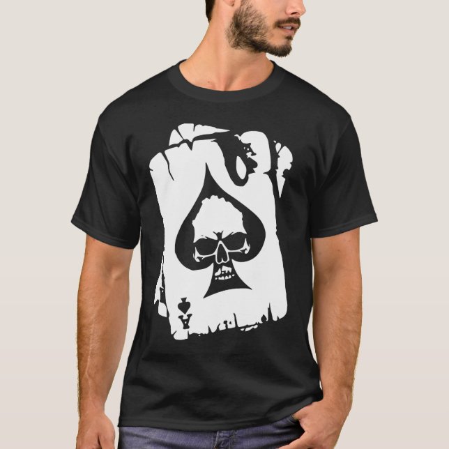 Skull - Ace of spades T Shirt (Framsida)