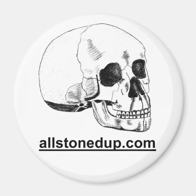 Skull allstonedup magnet (Framsidan)