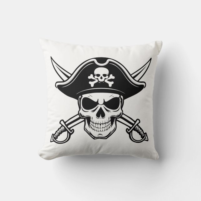 Skull and sabers kudde (Framsida)