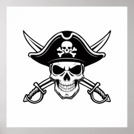 Skull and sabers poster