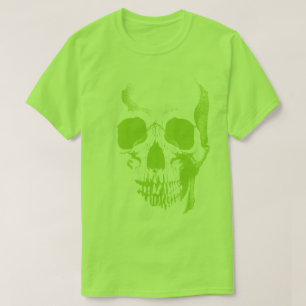Skull Ansikte Grönt T-Shirt