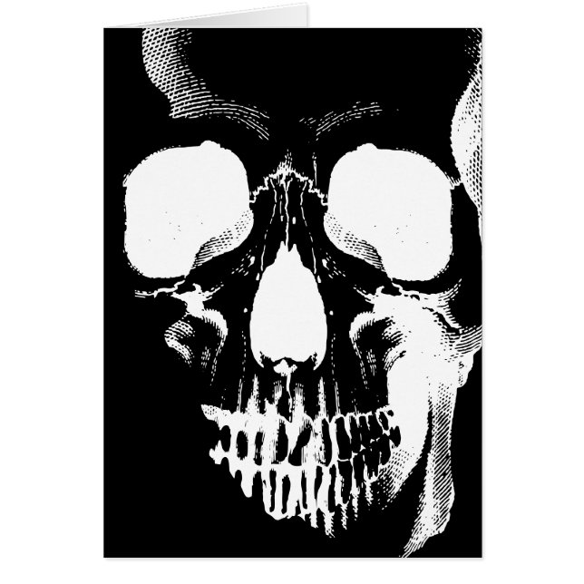 Skull Ansikte Hälsningskort (Framsidan)