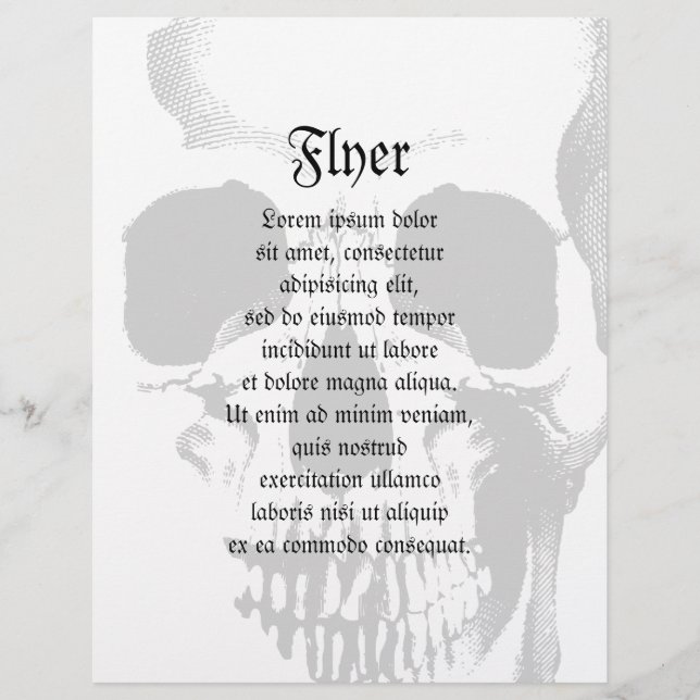 Skull Ansikte Reklamblad (Framsidan)