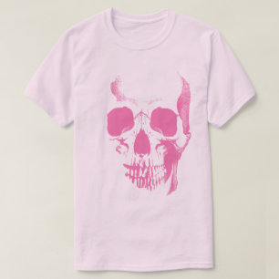 Skull Ansikte Rosa T-Shirt